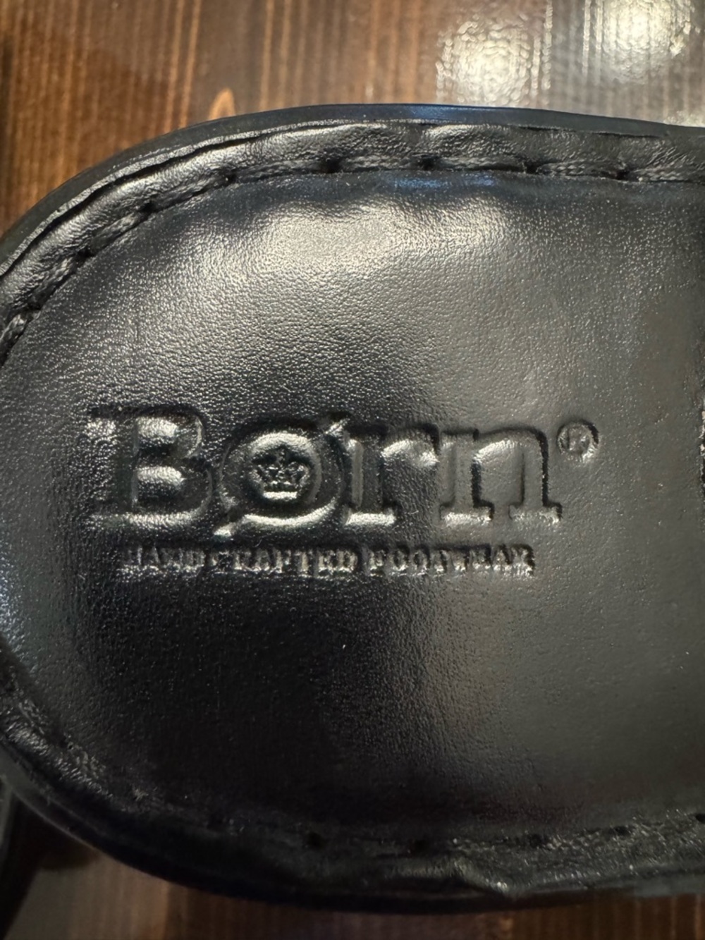 Born Black Leather Heeled Mules - Picture 4 of 9